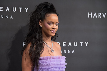 Rihanna attends the 'FENTY Beauty' by Rihanna launch.