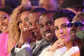 Beyoncé, Jay Z, Kanye West, and Kim Kardashian