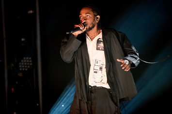 Kendrick Lamar performs onstage during the 60th Annual Grammy Awards.