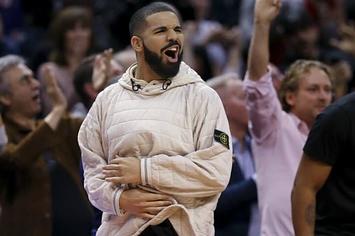 Drake at a Raptors game.
