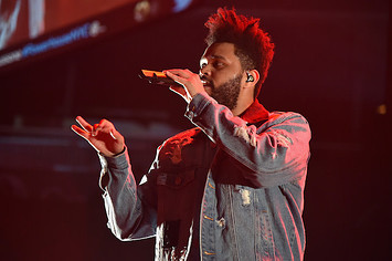 The Weeknd performs onstage during 105.1s Powerhouse 2017 at the Barclays Center.
