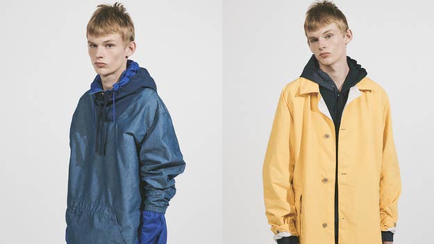 Nanamica uses military and strong colour pops for SS18. 