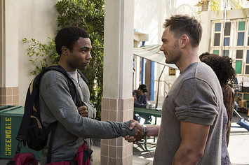 Donald Glover and Joel McHale on 'Community.'