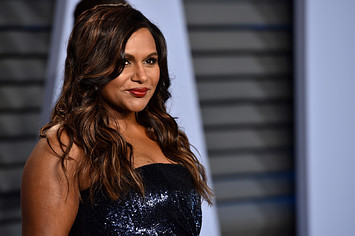 This is a photo of TV actress Mindy Kaling at the Vanity Fair Oscars Party in 2018.