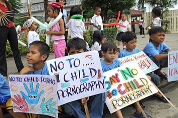 Child pornography protest in the Philippines.