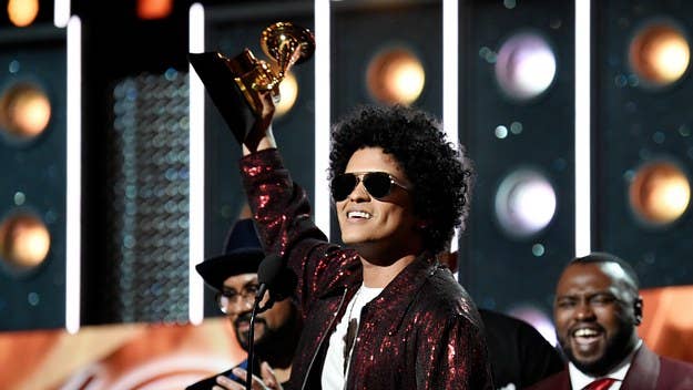 Bruno Mars joined an elite club of artists with his six Grammy award night.