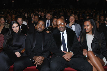Kim Kardashian, Kanye West, Damon Dash, and Ava Dash at the BET Honors.