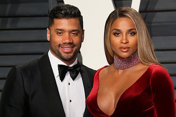 Ciara and Russell Wilson at the 2017 Vanity Fair Oscar Party.