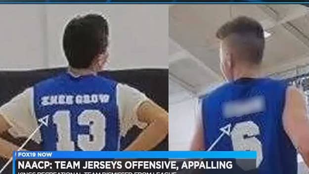 A Cincinnati-area rec league basketball team has been kicked out of the league for its offensive and racist jerseys.