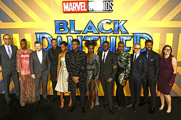 black panther cast crew 2018 getty