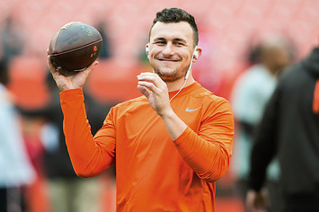 This is Johnny Manziel while he was still with the Browns.