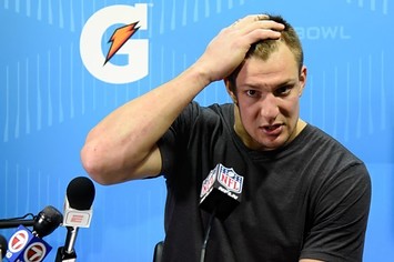 Rob Gronkowski after Super Bowl LII.