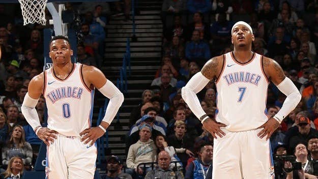 Carmelo Anthony and Billy Donovan weren't happy with NBA referees last night.