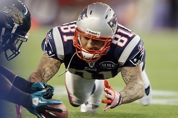 Aaron Hernandez in a photo from 2011.
