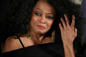 Diana Ross being awarded the Presidential Medal of Freedom.
