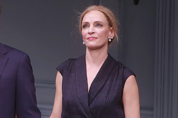 Uma Thurman at the Opening Night curtain call for 'The Parisian Woman.'