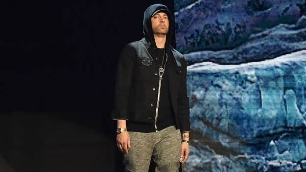 Eminem believes he's on the "right side" of the Donald Trump debate.