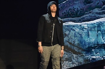 Eminem performs.
