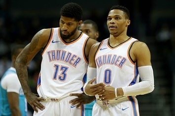 Russell Westbrook and Paul George.