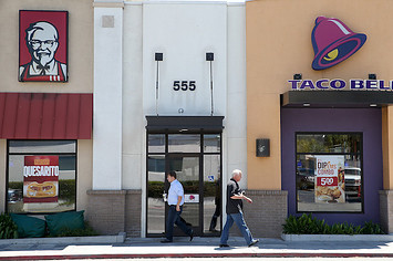 KFC and a Taco Bell restaurant
