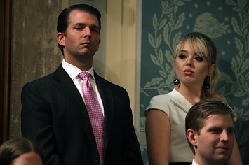 Donald Trump Jr., and Tiffany Trump attend the State of the Union address.