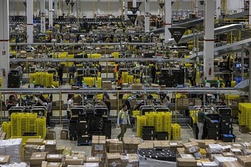 Amazon warehouse.