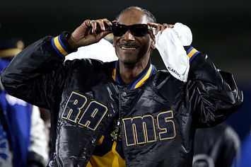 Snoop Dogg attends the NFC Wild Card Playoff Game.