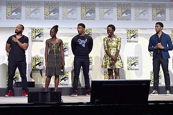 Ryan Coogler with part of the 'Black Panther' cast at Comic Con in 2016.