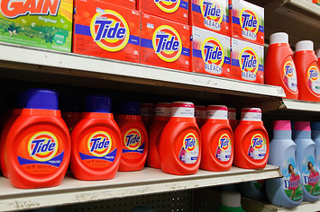 Selves of Tide products.