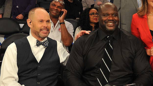 Shaq trolls Ernie Johnson on TNT's 'Inside the NBA' with a freestyle over Dr.Dre's 'The Next Episode.'