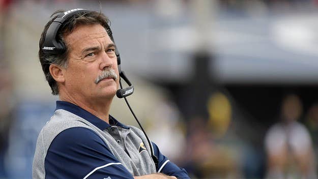 Around this time last year, the Los Angeles Rams fired Jeff Fisher. With the team thriving in 2017, Fisher seems salty.