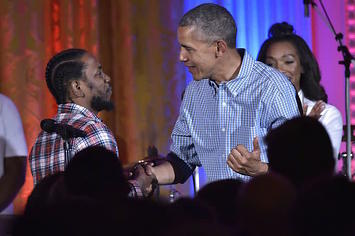 Kendrick Lamar and President Barack Obama