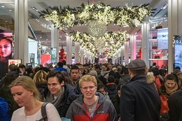 Black Friday shoppers at Macy's in New York, New York, 2014