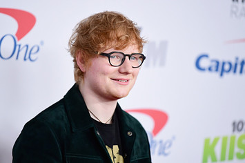 Ed Sheeran poses in the press room during 102.7 KIIS FM's Jingle Ball 2017