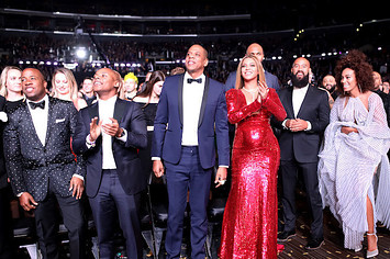 Yo Gotti, Jay Z, Beyonce, Alan Ferguson and Solange Knowles