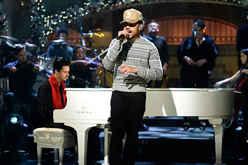 Chance The Rapper performs during 'Saturday Night Live' on December 17, 2016