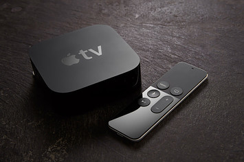 Apple TV device and Siri remote control