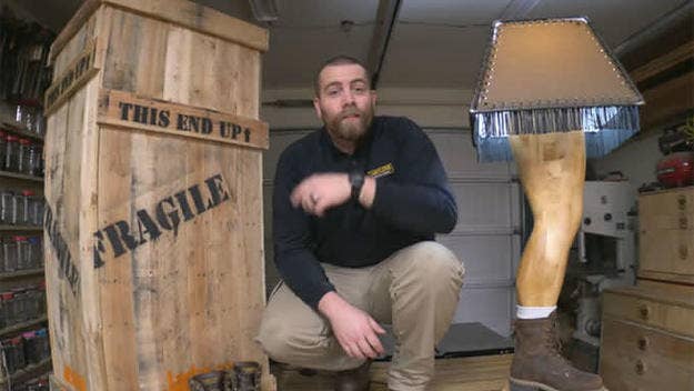 Handyman Paul Jackman made a "manly version" of that leg lamp from 'Christmas Story.'