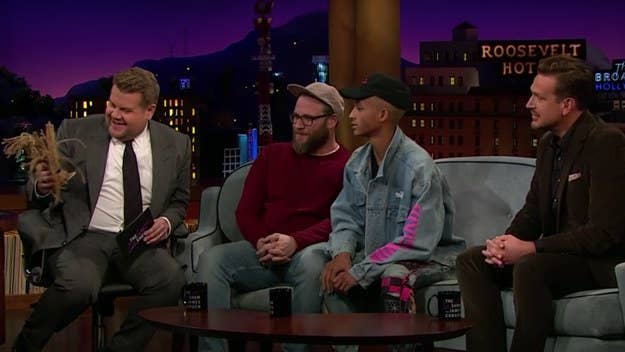 Corden is a goob, but Jaden Smith and Seth Rogen improved last night's 'Late Late Show' by roughly 10,000 percent.