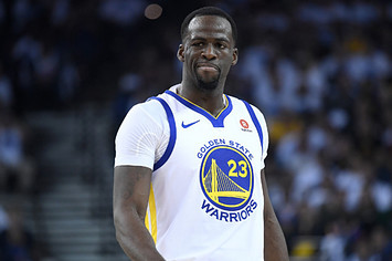 Draymond Green reacts after a technical foul