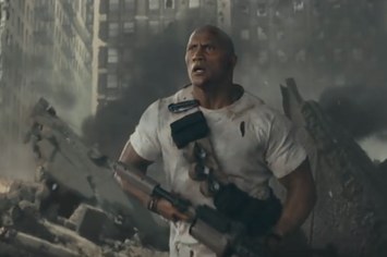 A scene from 'Rampage' trailer starring Dwayne "The Rock" Johnson.