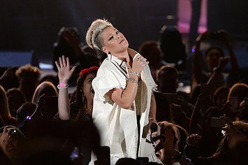 Pink performs at the fifth annual "We Can Survive" benefit concert.