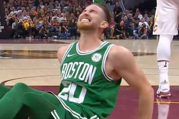 Gordon Hayward suffers a gruesome injury in his first game with Celtics.