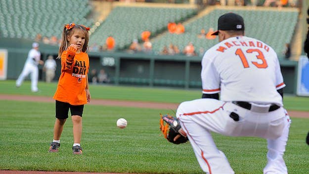 Hailey Dawson, 7, has already thrown the first pitch at the Baltimore Orioles and Washington Nationals stadiums. 