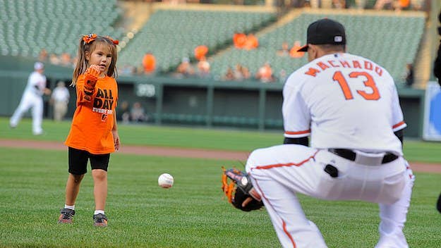 Hailey Dawson, 7, has already thrown the first pitch at the Baltimore Orioles and Washington Nationals stadiums.