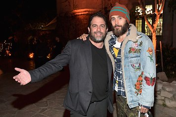 Brett Ratner and Jared Leto at the Playboy Mansion.