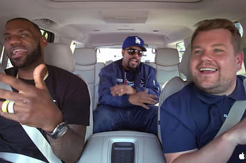 LeBron James and Ice Cube sing 'Carpool Karaoke'.
