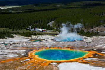 Grand Prismatic Spring in Yellowstone National Park, United States