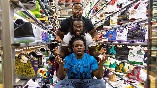WWE Superstars The New Day go Sneaker Shopping with Joe La Puma at Flight Club in New York City and bring special guest Wale.