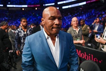 Mike Tyson at the Mayweather/McGregor fight.